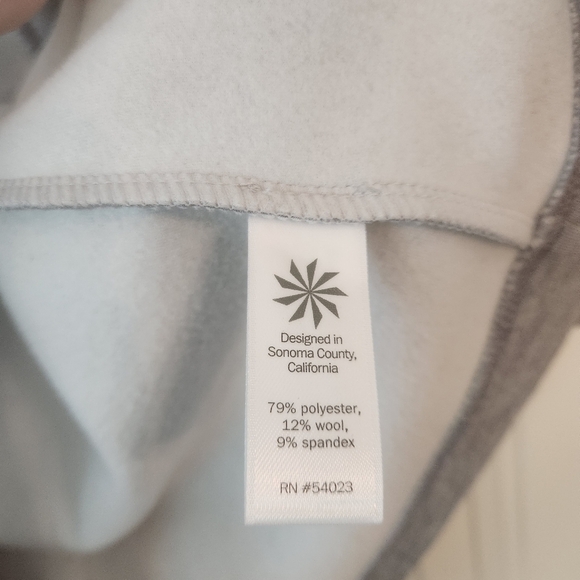 ATHLETA SOFTTECH MOTO JACKET WOOL BLEND women's Small Front Zip Sweater Sz Small - Picture 7 of 11